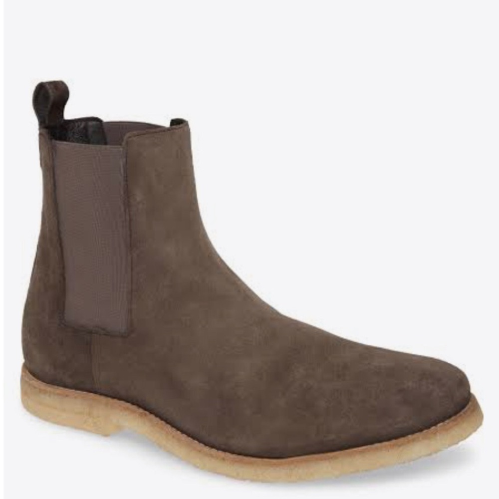 All Saints Men's Chelsea Boots in Brown Suede